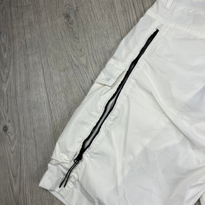 CP Company Cargo Shorts - White Castmark