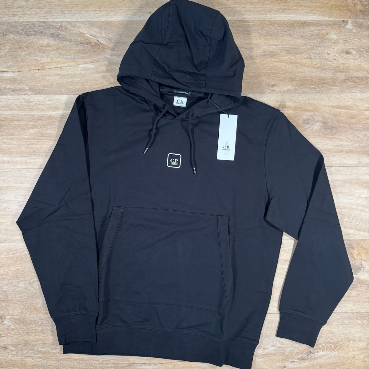 CP Company Metropolis Graphic Hoodie in Black Castmark