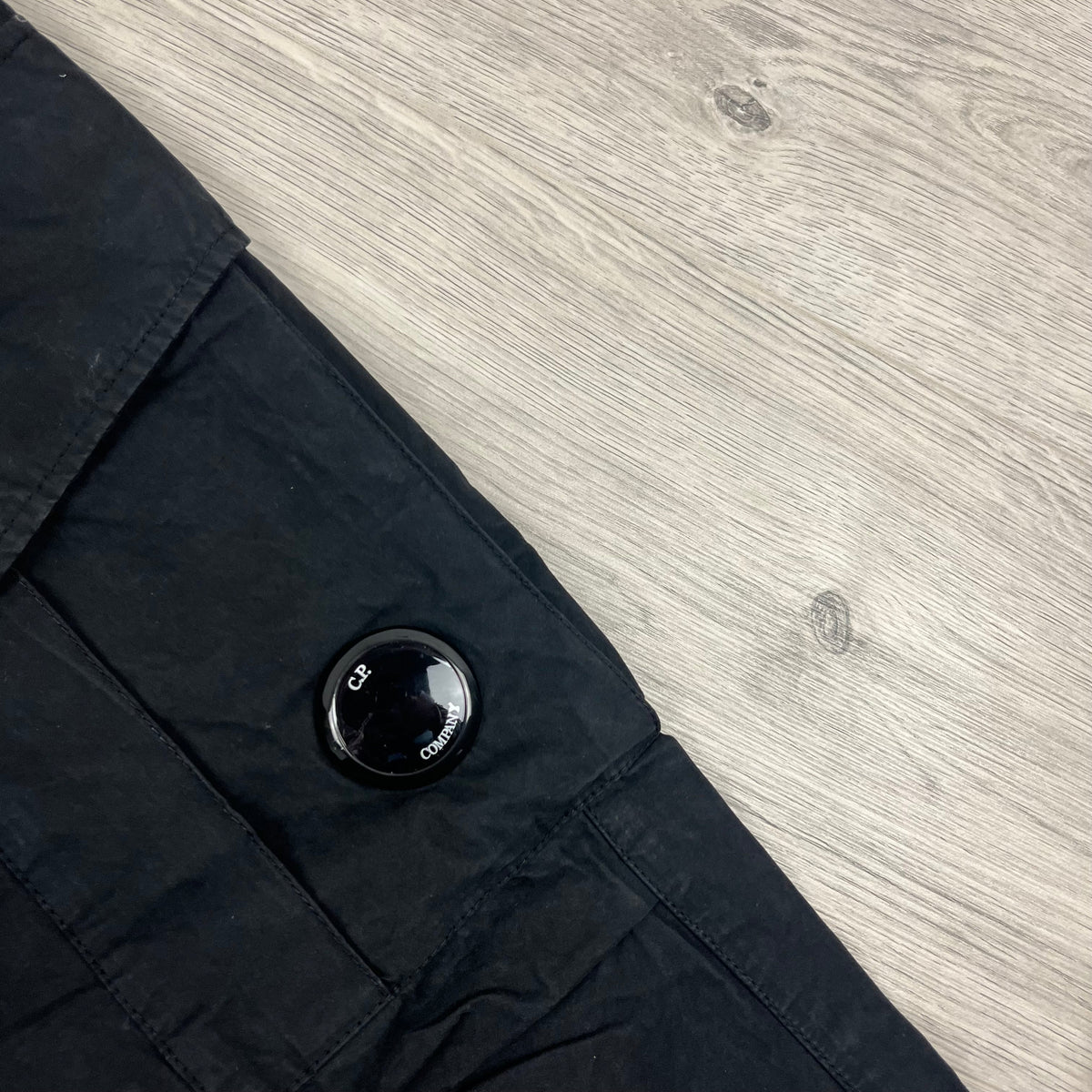 CP Company Cargo Trousers - Black Castmark