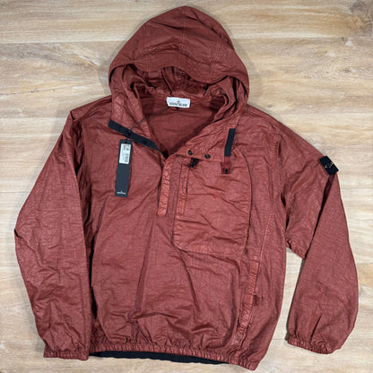 Stone Island Organic Look Nylon Panama-TC Anorak Jacket in Copper Castmark