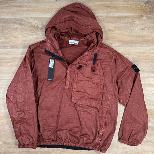 Stone Island Organic Look Nylon Panama-TC Anorak Jacket in Copper Castmark