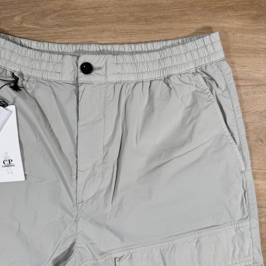 CP Company 50 Fili Stretch Cargo Shorts in Blue Fox - Grey Castmark
