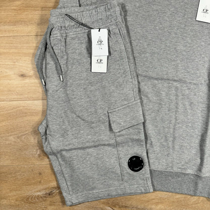 CP Company Light Fleece Lens Tracksuit in Grey Castmark