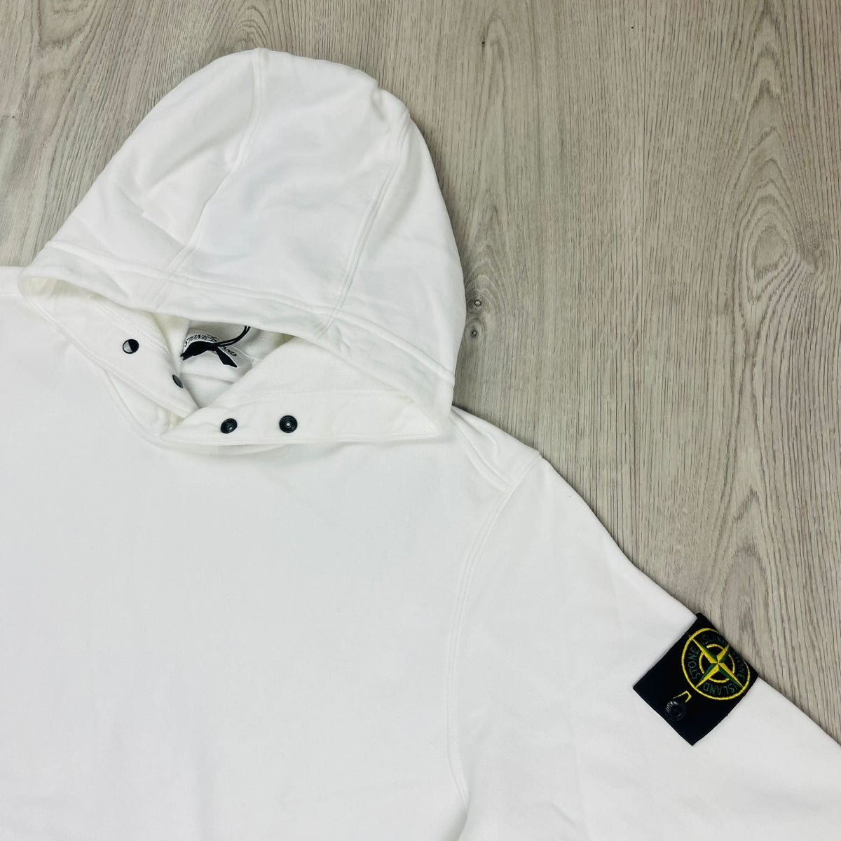 Stone Island Dyed Hoodie - White Castmark