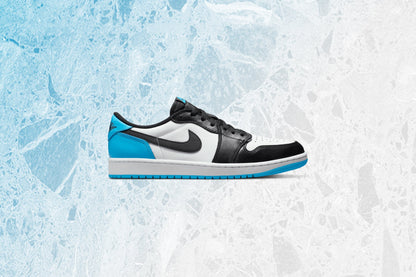 Air Jordan 1 Low OG - White/Dark Powder Blue/Black