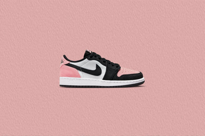 Air Jordan 1 Low OG (GS) - Black/Bleached Coral/White