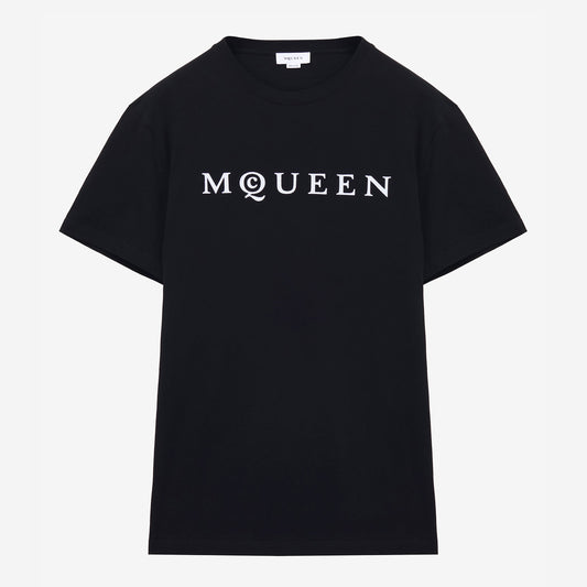 Alexander McQueen Flocked McQueen Logo T-Shirt