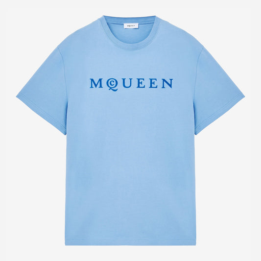 Alexander McQueen Flocked McQueen Logo T-Shirt