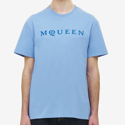 Alexander McQueen Flocked McQueen Logo T-Shirt