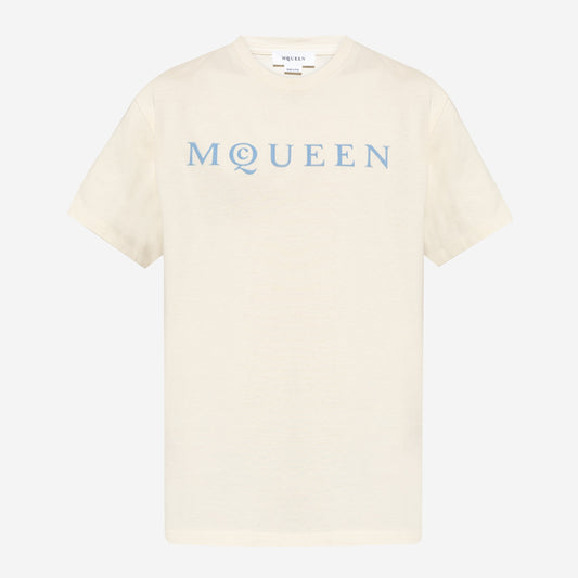 Alexander McQueen Flocked Logo T-Shirt