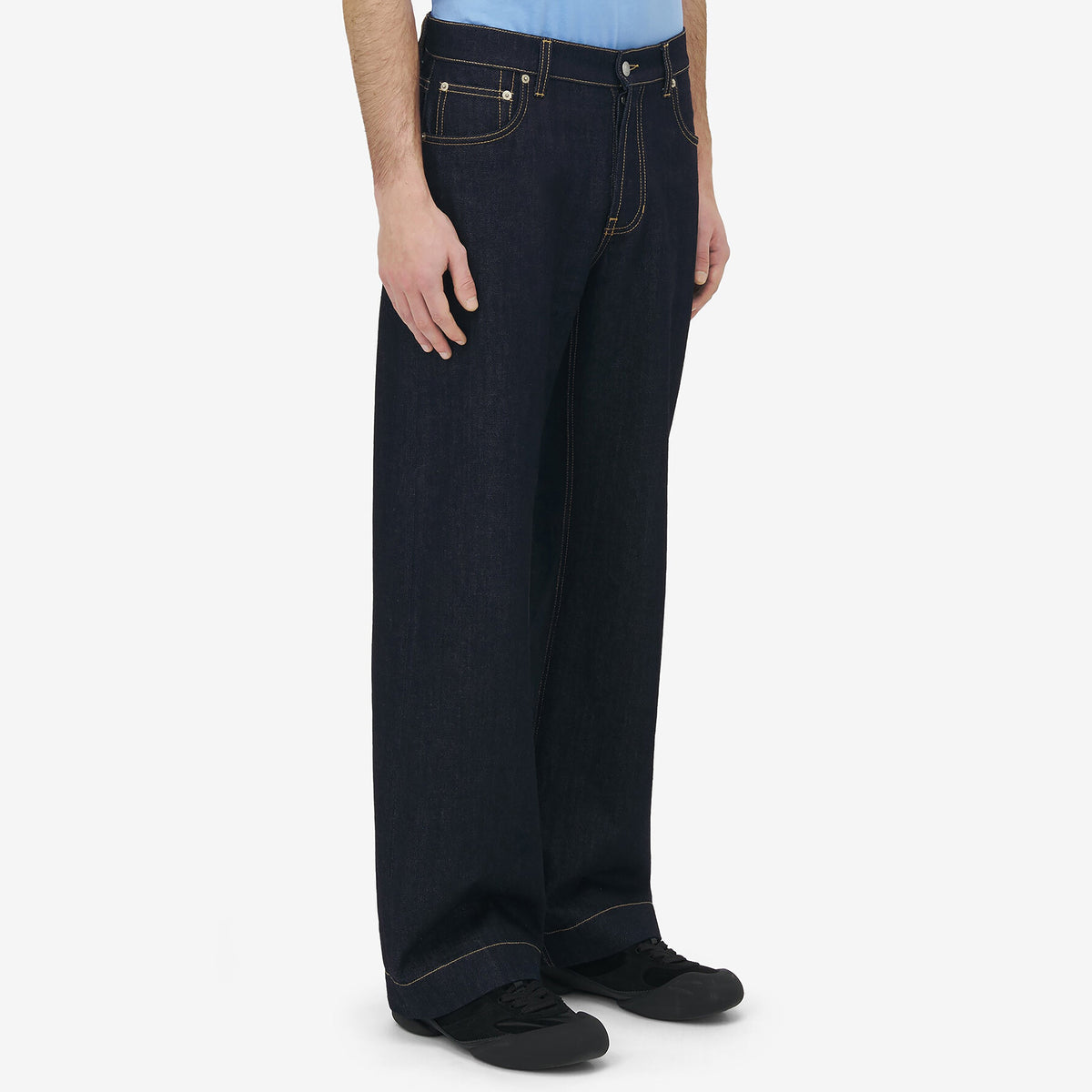 Alexander McQueen Wide Leg Denim Jeans