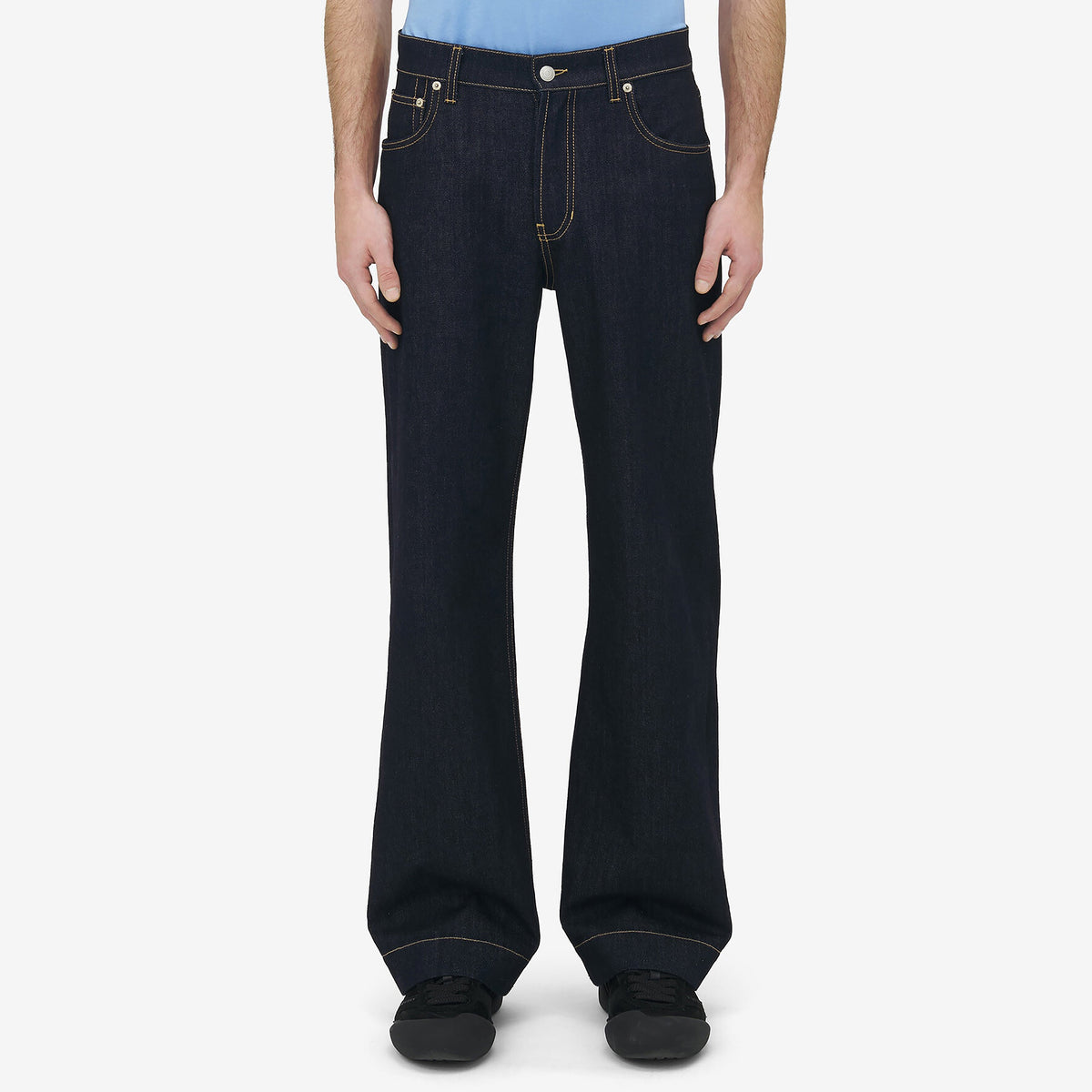 Alexander McQueen Wide Leg Denim Jeans