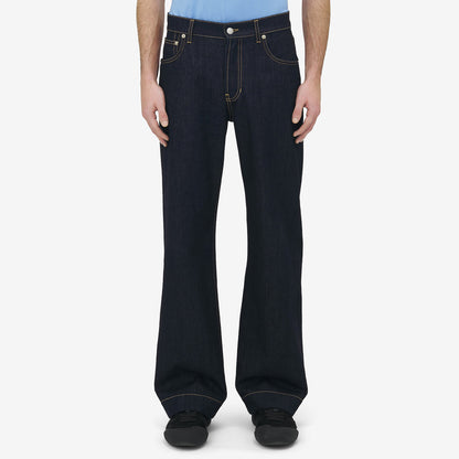 Alexander McQueen Wide Leg Denim Jeans