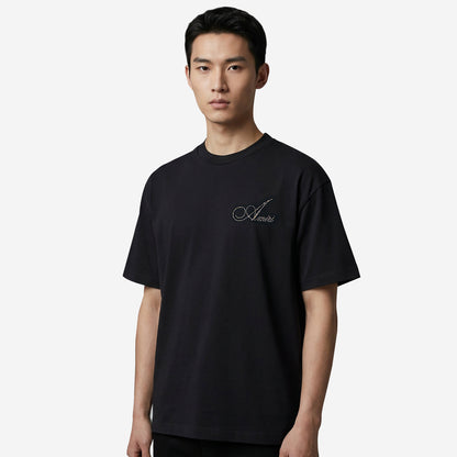 Amiri Crystal Script Logo Skate T-Shirt