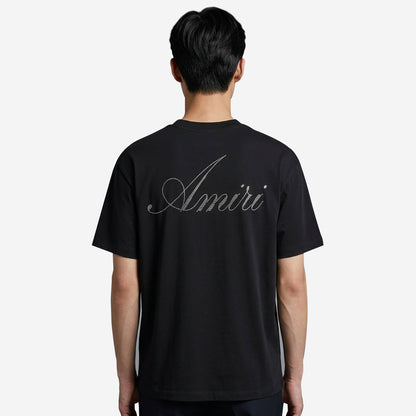 Amiri Crystal Script Logo Skate T-Shirt