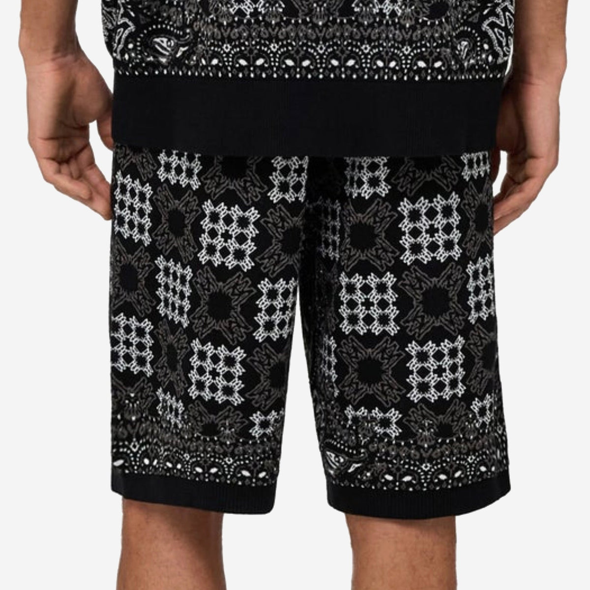 Amiri MA Quad Check Mesh Knit Short