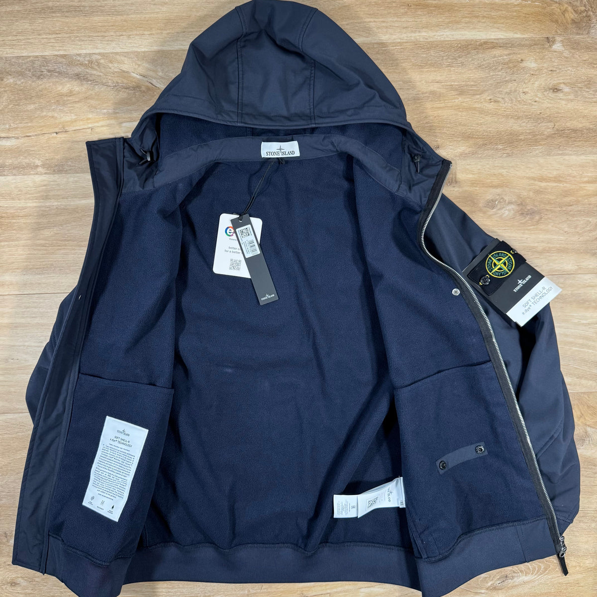 Stone Island Soft Shell-R Jacket in Navy Castmark