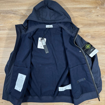 Stone Island Soft Shell-R Jacket in Navy Castmark