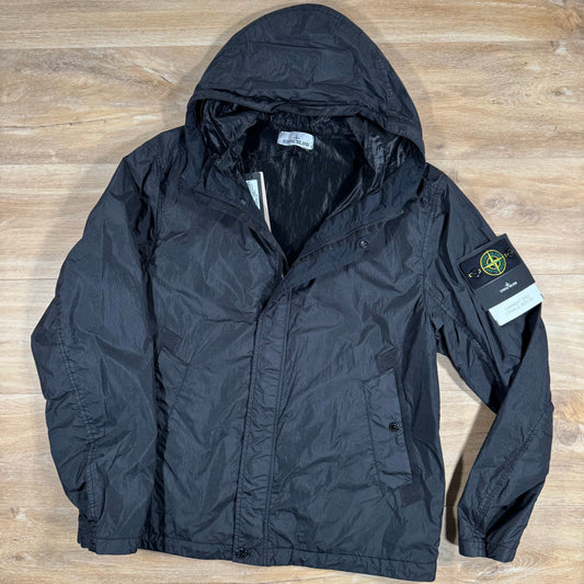 Stone Island Crinkle Reps R-NY Jacket in Black Castmark