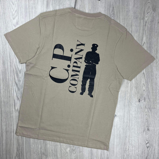 CP Company Graphic T-Shirt - Tan Castmark