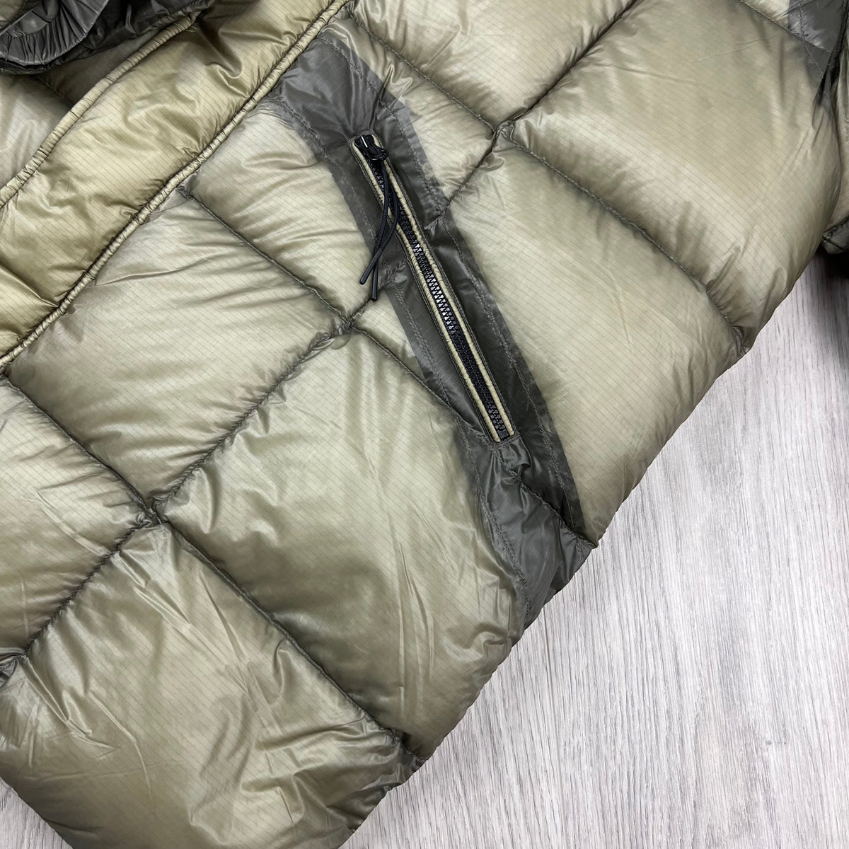 CP Company DD Shell Down Jacket - Fallen Rock Castmark