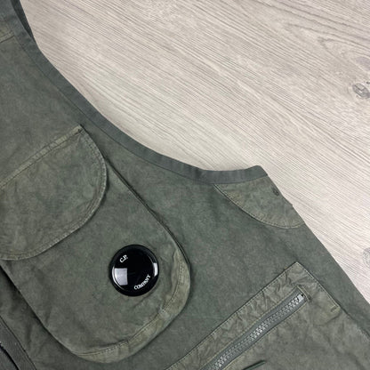 CP Company Ba-Tic Gilet - Thyme Green Castmark