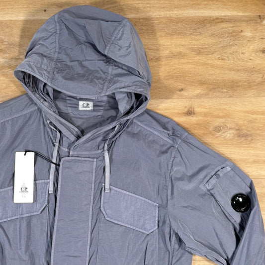 CP Company Chrome-R Hooded Lens Jacket in Lavender Violet Castmark
