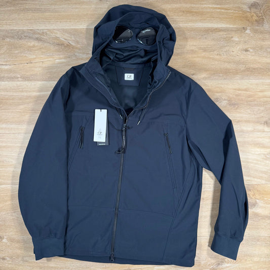 CP Company Shell-R Goggle Jacket in Navy Castmark