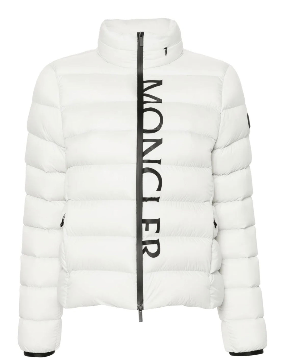 GUBBINO MONCLER DONNA BIANCO CON SCRITTA NERA