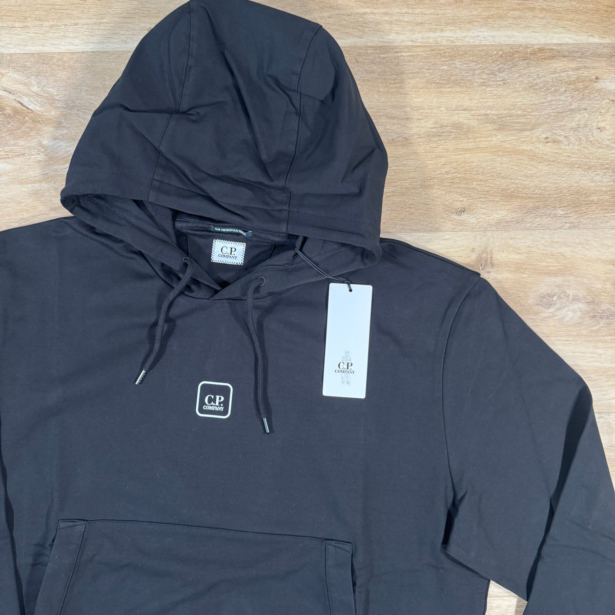 CP Company Metropolis Graphic Hoodie in Black Castmark