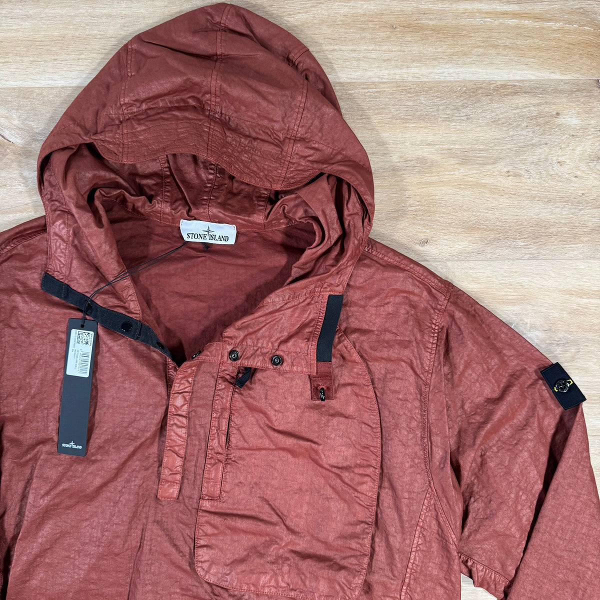 Stone Island Organic Look Nylon Panama-TC Anorak Jacket in Copper Castmark