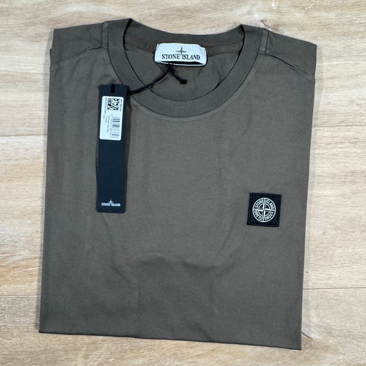Stone Island Patch Logo T-Shirt in Military Green Castmark