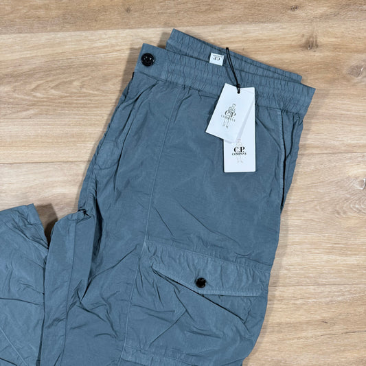 CP Company Chrome-R Cargo Lens Pants in Stormy Weather - Blue Castmark