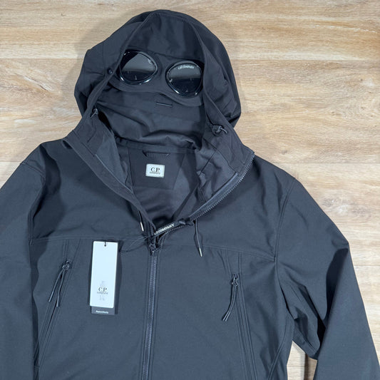CP Company Shell-R Goggle Jacket in Black Castmark