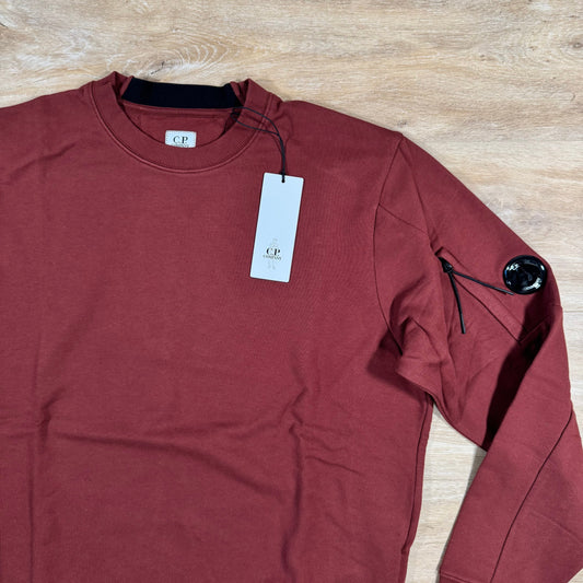 CP Company Diagonal Raised Fleece Lens Sweatshirt in Sable - Brown Castmark