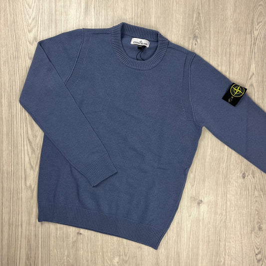 Stone Island Knit Sweatshirt - Mid Blue Castmark