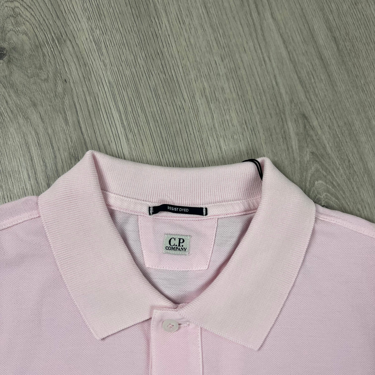 CP Company Piquet Polo Shirt - Pink Castmark