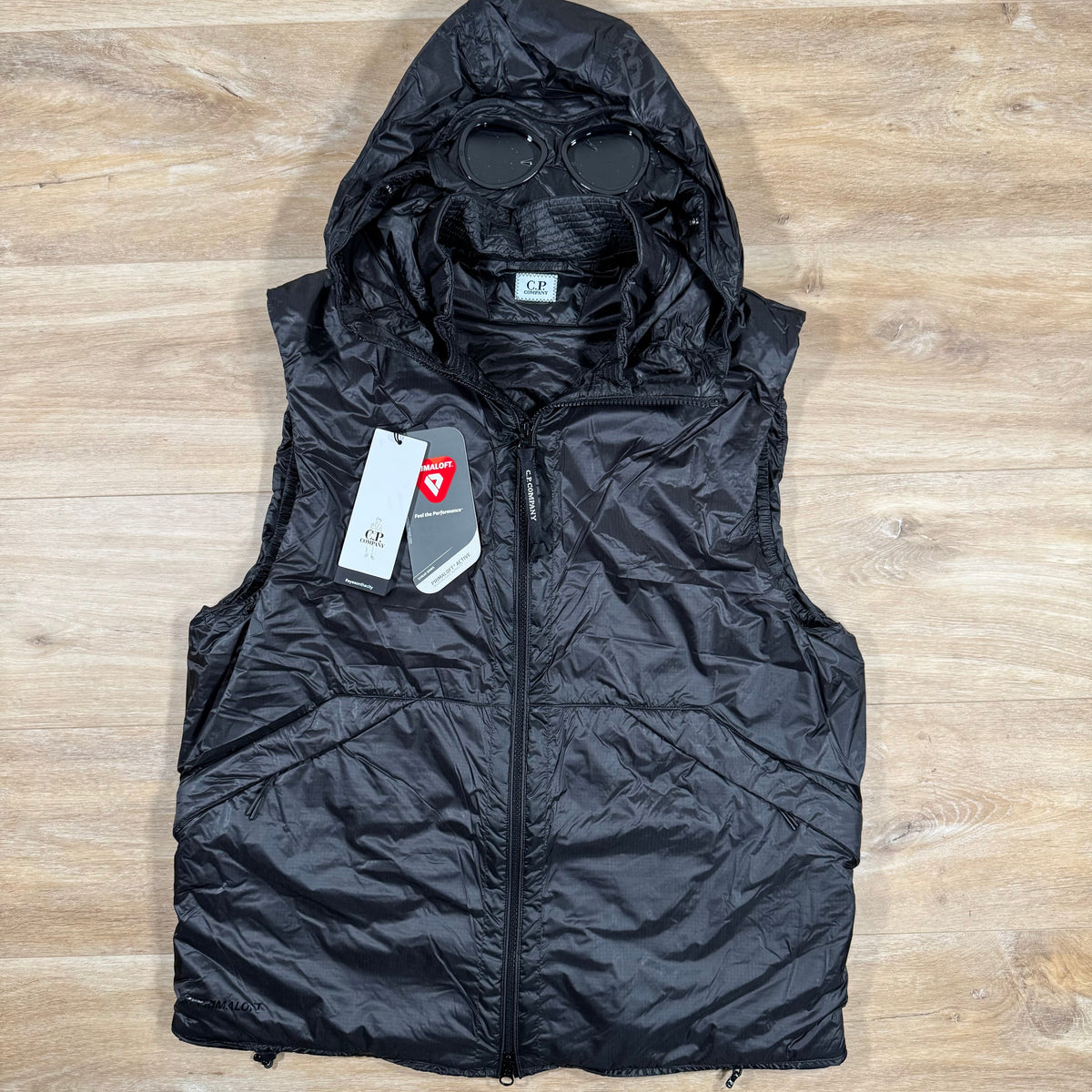 CP Company Nada Shell Goggle Vest in Black Castmark