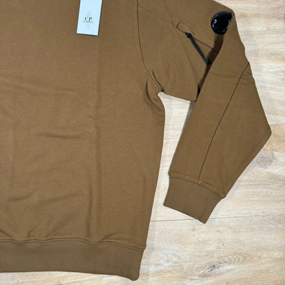 CP Company Diagonal Raised Lens Sweatshirt in Toffee Castmark