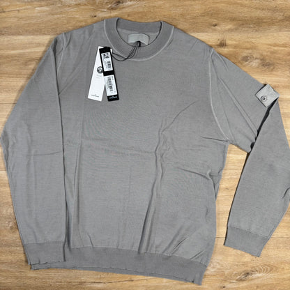 Stone Island Light Pure Wool Ghost Sweatshirt in Dust Grey Castmark
