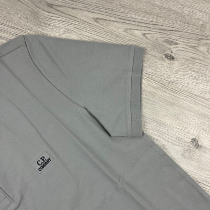CP Company Piquet Polo Shirt - Drizzle Castmark