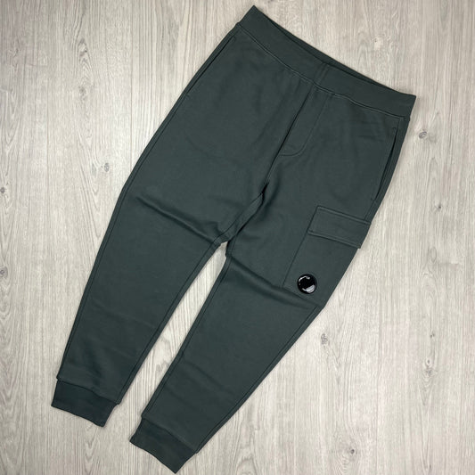 CP Company Raised Fleece Sweatpants - Dark Shadow Castmark