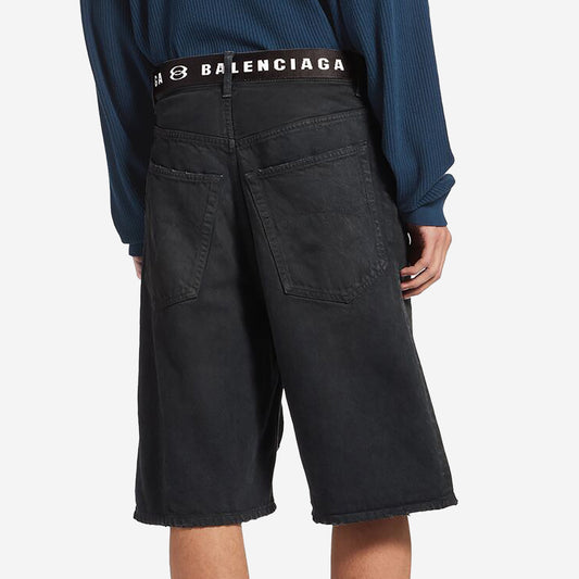 Balenciaga Organic Japanese Twill Belted Shorts