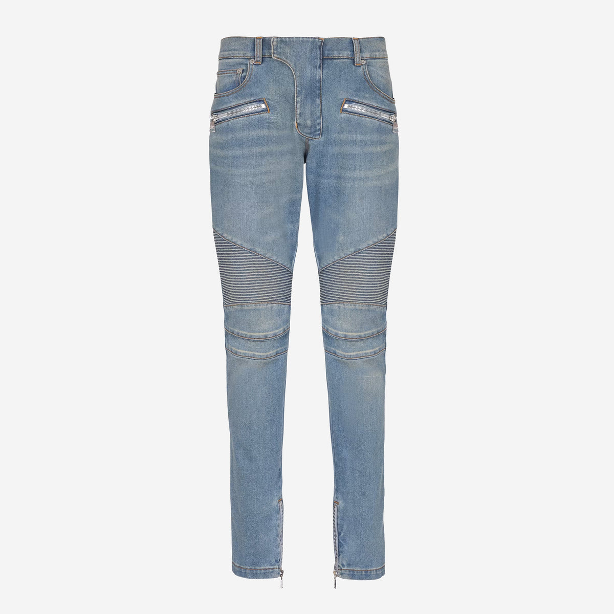 Balmain Slim Fit Denim Biker Jean