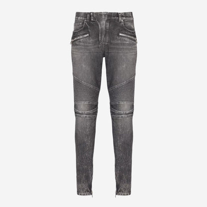 Balmain Slim Fit Denim Biker Jean