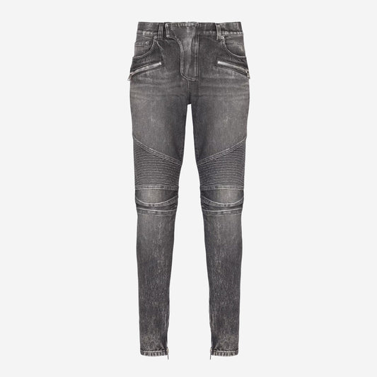 Balmain Slim Fit Denim Biker Jean