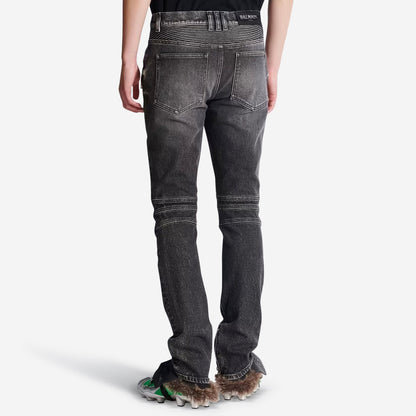 Balmain Slim Fit Denim Biker Jean