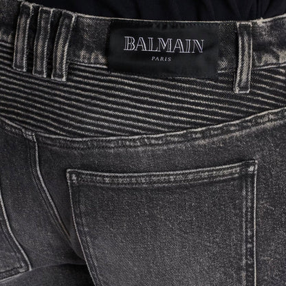 Balmain Slim Fit Denim Biker Jean