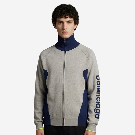 Balenciaga Bodies Knitted Zip-Up Cardigan