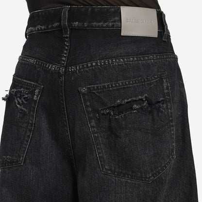 Balenciaga Curved Black Jeans